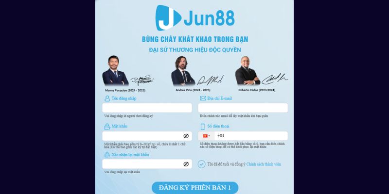 Hướng dẫn đăng ký tài khoản JUN88 1 Hướng dẫn chi tiết từng bước đăng ký tài khoản JUN88