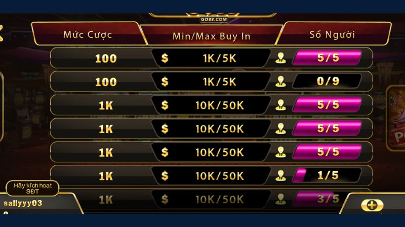 Poker 3D JUN88 3 JUN88 cung cấp nhiều cấp độ cược khác nhau