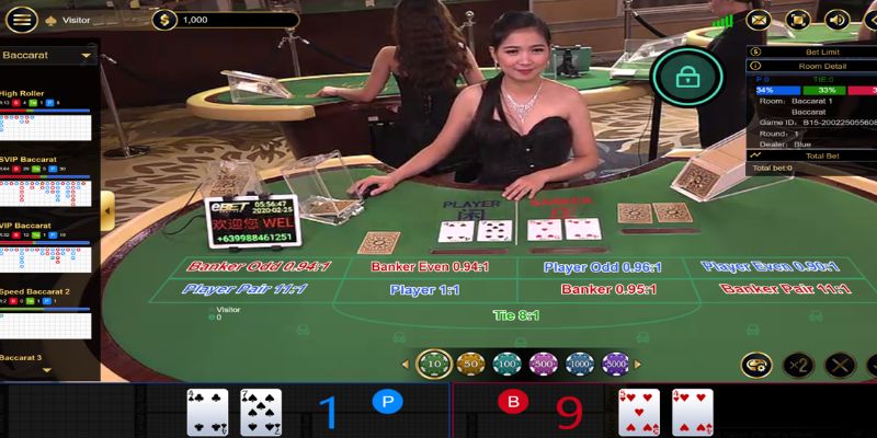 Baccarat Livestream JUN88 2 Trang bị camera cho mỗi bàn Baccarat Livestream